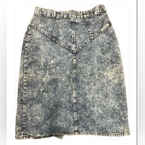 Vintage Women’s Denim Avis Wash Skirt 12 90s Preppy Retro Cherokee
